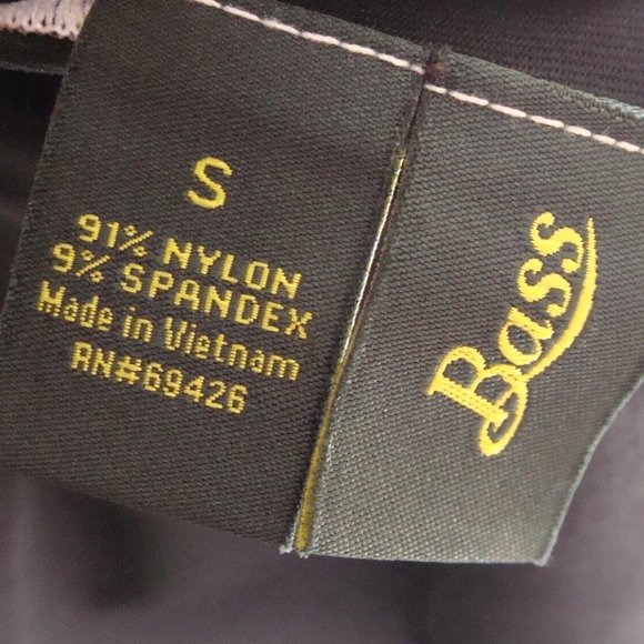 GH BASS Black Long Sleeve 1/2 Zip "EXPLORER" Athletic Workout Top Sz SMALL - Picture 6 of 8